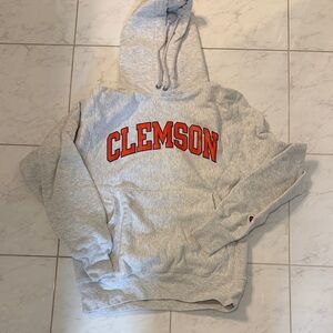Champion Clemson Gray Hoodie THICK